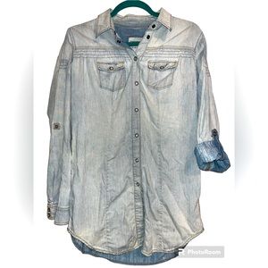 “Esprit” VTG stonewash glass button down shirt